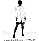 Vector Illustration of Female Scientist Engineer Lady Silhouette Person by AtStockIllustration