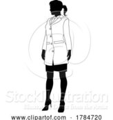 Vector Illustration of Female Scientist Engineer Lady Silhouette Person by AtStockIllustration