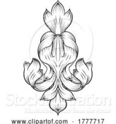 Vector Illustration of Filigree Heraldic Crest Coat of Arms Floral Design by AtStockIllustration