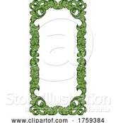 Vector Illustration of Filigree Heraldry Leaf Pattern Floral Border Frame by AtStockIllustration