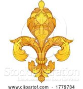 Vector Illustration of Fleur De Lis Flower Heraldry Lily Floral Crest by AtStockIllustration