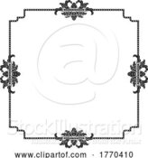 Vector Illustration of Frame Border Art Vintage Deco Style Illustration by AtStockIllustration