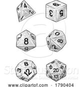 Vector Illustration of Game Dice Illustration Roleplaying Board Game Set by AtStockIllustration