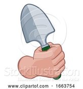 Vector Illustration of Gardener Farmer Hand Fist Holding Spade by AtStockIllustration