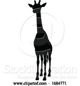 Vector Illustration of Giraffe Animal Silhouette by AtStockIllustration