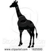 Vector Illustration of Giraffe Safari Animal Silhouette by AtStockIllustration