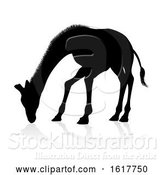 Vector Illustration of Giraffe Safari Animal Silhouette, on a White Background by AtStockIllustration