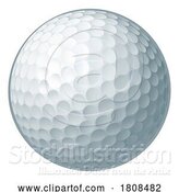 Vector Illustration of Golf Ball Sports Icon Illustration by AtStockIllustration