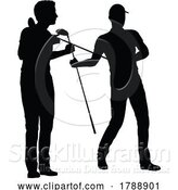 Vector Illustration of Golfer Golf Sports People in Silhouette by AtStockIllustration