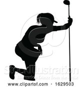 Vector Illustration of Golfer Golf Sports People Silhouette Set by AtStockIllustration