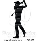 Vector Illustration of Golfer Golf Sports Person Silhouette by AtStockIllustration