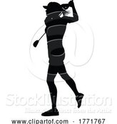 Vector Illustration of Golfer Golf Sports Person Silhouette by AtStockIllustration