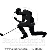 Vector Illustration of Golfer Golf Sports Person Silhouette by AtStockIllustration