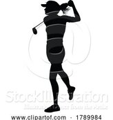 Vector Illustration of Golfer Golf Sports Person Silhouette by AtStockIllustration