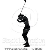 Vector Illustration of Golfer Golf Sports Person Silhouette by AtStockIllustration