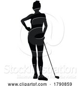 Vector Illustration of Golfer Golf Sports Person Silhouette by AtStockIllustration