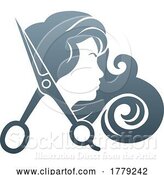 Vector Illustration of Gradient Salon Logo Design by AtStockIllustration