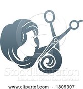 Vector Illustration of Gradient Salon Logo Design by AtStockIllustration