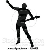 Vector Illustration of Guitarist Musician Silhouette by AtStockIllustration