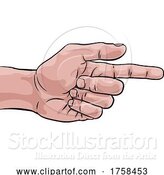 Vector Illustration of Hand Pointing Finger Comic Book Pop Art by AtStockIllustration