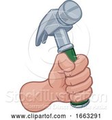 Vector Illustration of Handyman Hand Fist Holding a Hammer by AtStockIllustration