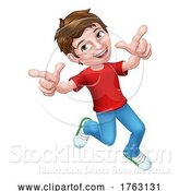 Vector Illustration of Happy Boy Kid Child Character by AtStockIllustration