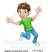 Vector Illustration of Happy Boy Kid Child Character by AtStockIllustration
