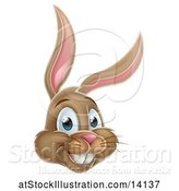 Vector Illustration of Happy Easter Bunny Rabbit Face by AtStockIllustration