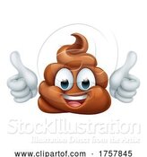 Vector Illustration of Happy Poop Poo Emoticon Poomoji Emoji Icon by AtStockIllustration