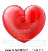 Vector Illustration of Heart 3D Glossy Emoticon Emoji Icon by AtStockIllustration