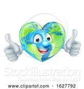 Vector Illustration of Heart World Earth Day Globe Character by AtStockIllustration