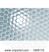 Vector Illustration of Hexagon Honeycomb Abstract Geometric Background by AtStockIllustration