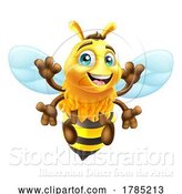 Vector Illustration of Honey Bumble Bee Bumblebee Cute Mascot by AtStockIllustration