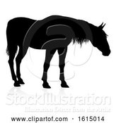 Vector Illustration of Horse Animal Silhouette, on a White Background by AtStockIllustration