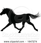 Vector Illustration of Horse Silhouette Animal by AtStockIllustration