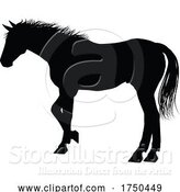 Vector Illustration of Horse Silhouette Animal by AtStockIllustration