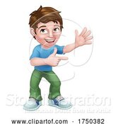 Vector Illustration of Kid Boy Child Pointing by AtStockIllustration