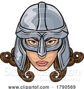 Vector Illustration of Lady Female Warrior Athena Britannia Goddess by AtStockIllustration