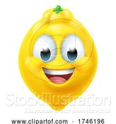 Vector Illustration of Lemon Fruit Emoticon Emoji Mascot Icon by AtStockIllustration