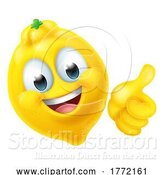 Vector Illustration of Lemon Fruit Emoticon Emoji Mascot Icon by AtStockIllustration