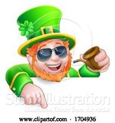 Vector Illustration of Leprechaun St Patricks Day Sunglasses Sign by AtStockIllustration