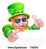 Vector Illustration of Leprechaun St Patricks Day Sunglasses Sign by AtStockIllustration