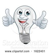 Vector Illustration of Light Bulb Character Lightbulb Mascot by AtStockIllustration