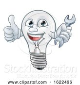 Vector Illustration of Light Bulb Character Lightbulb Mascot by AtStockIllustration