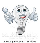 Vector Illustration of Light Bulb Character Lightbulb Mascot by AtStockIllustration