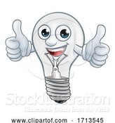 Vector Illustration of Light Bulb Character Lightbulb Mascot by AtStockIllustration