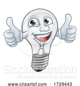 Vector Illustration of Light Bulb Character Lightbulb Mascot by AtStockIllustration