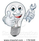 Vector Illustration of Light Bulb Character Lightbulb Mascot by AtStockIllustration