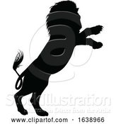 Vector Illustration of Lion Animal Silhouette by AtStockIllustration