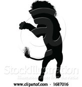 Vector Illustration of Lion Animal Silhouette by AtStockIllustration